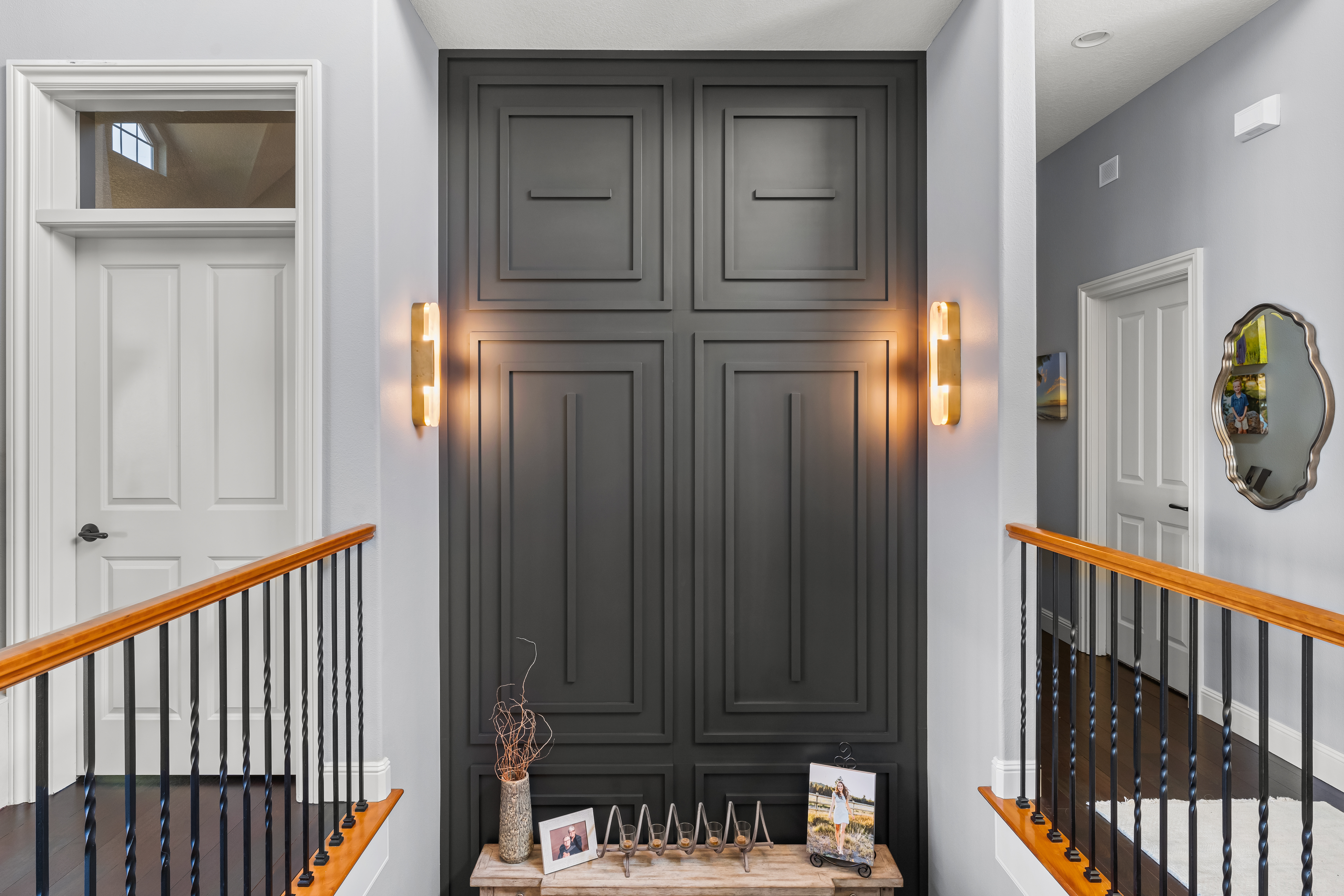 Custom entryway lighting installed by Newman Electric